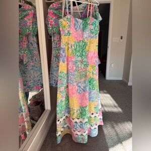 Colorful Floral Patchwork midi Dress